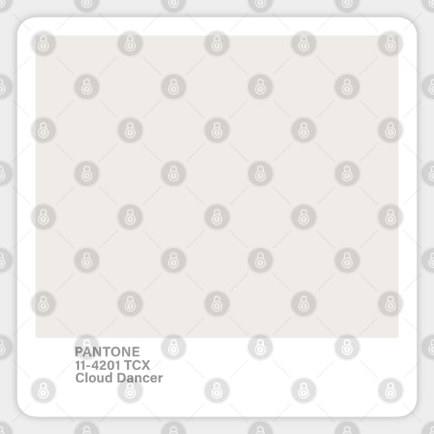 pantone 11-4201 TCX Cloud Dancer Sticker by princessmi-com